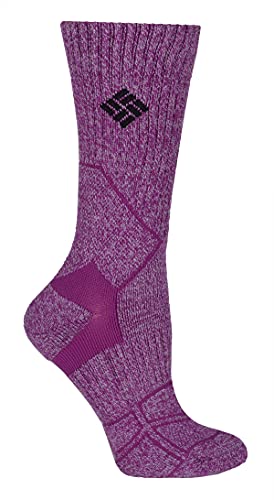 Chaussettes Columbia Hiking Crew Plum mi-hautes de marche femme SM.