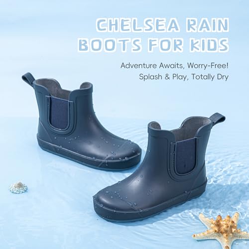 Image of Motasha Chelsea Rain Boots for Girls Boys Waterproof Toddler to Big Kids