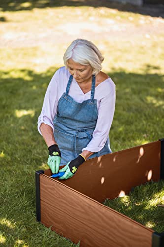 Jardinière Maple Square Keter bac à fleurs de sol résistant effet bois - 8