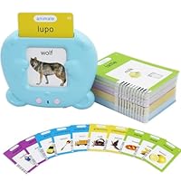 MAYAPHILOS Italian and English Talking Flash Cards, Pocket Speech for Learn Italian, Italian Language Learning Audible Talking Flashcards Toddlers' Sensory Preschool Educational Birthday Gifts