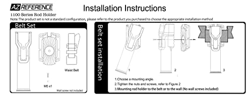 Adjustable Fishing Wading Belt With Rod Holder, Fit Waist Up To 55" #TOP6