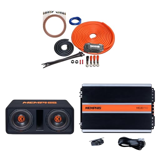 Image of Memphis MJPE12D1 Dual 12 in Subwoofer MJP1500.1 Amp Bundle