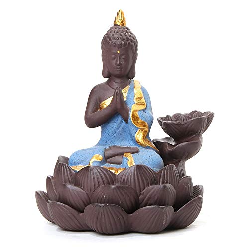 Statuette Bouddha Sakyamuni en céramique, idée cadeau de décoration vintage