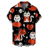 Yowablo Camisas hawaianas impresas para hombre Camisas de playa con botones de manga corta para hombre Camisa de muñeca, C-rojo, XXXL