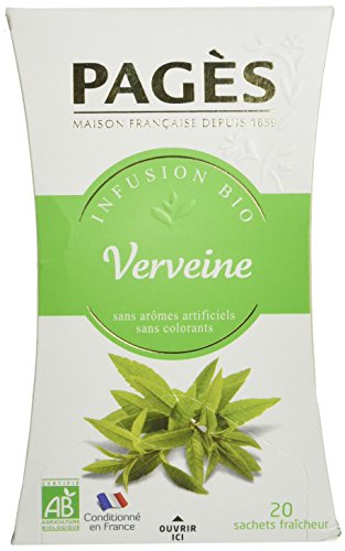 Pagès Infusion Verveine Bio 20 Sachets - Lot de 4
