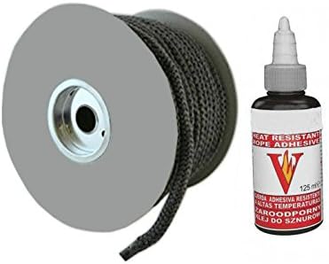 Stove Rope Fire Door Oven Seal Thermal Wood Burner 8mm Black Various Lengths (3mtrs)