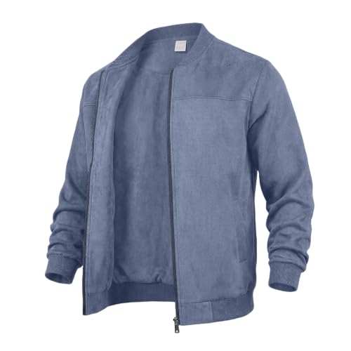 Mens Bomber Jacket Zip Up Business Casual Light Jackets with Pockets 2026 - image 4