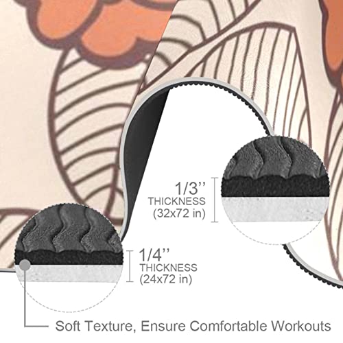 ヨガマット甘い花の花サイズ: 32x7 2/24x72インチヨガマットエアロビクスヨガマット 5枚目