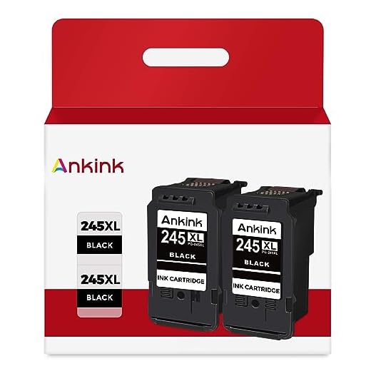 Ankink Higher Yield 245XL Ink Cartridges 2 Black Combo Pack for Canon PG 243 245 XL Fit for Cannon Pixma MX490 MX492 MG2522 TS3100 TS3122 TS3300 TS3320 TS3322 TR4500 TR4520 TR4522 MG2500 Printer PG245