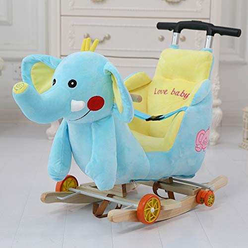 GSDJU Multi-Function Wooden&Plush Animal Unicorn Elephant
