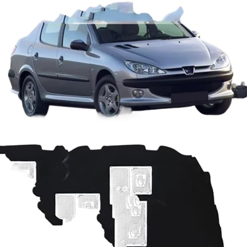 Aislamiento térmico y acústico de capó para Peugeot 206 de 2006 a 2013 4