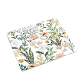 Premium Rubber Mouse Pad – Large 24cm x 20cm with Stylish Floral & Plant Patterns for Office & Home Use