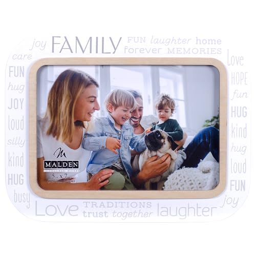 Malden International Designs 5x7 Family Word Cloud Photo Frame