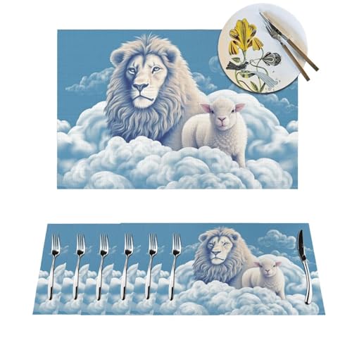 Set de table résistant à la chaleur en PVC tissé lavable pour protéger vos meubles - 2