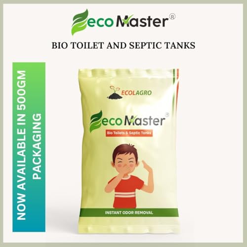 Image of Ecomaster Drain & Septic Tank Cleaner 500g | Powerful Drain Opener Powder for Kitchen Sink, Bathroom & Toilet | Helps Remove Odor & Break Down Waste Buildup | PACK OF 2
