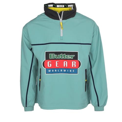 PUMA x BUTTER GOODS ライトウェイト ポップ プルオーバー PUMA X Butter Goods Lightweight Pop Over Top Mineral Blue XL at