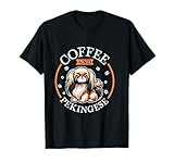 Se allevate o possedete cani pechinesi, questo motivo con slogan per cani per gli amanti del caffè è proprio quello che fa per voi.