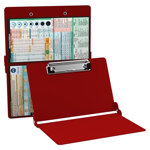 Whitecoat® Clipboard - Nursing Edition (Red, Bi-Fold)