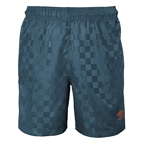 Umbro Men's Standard Checkerboard Short, Stargazer/Burnt Orange, Xx-Large #TOP6