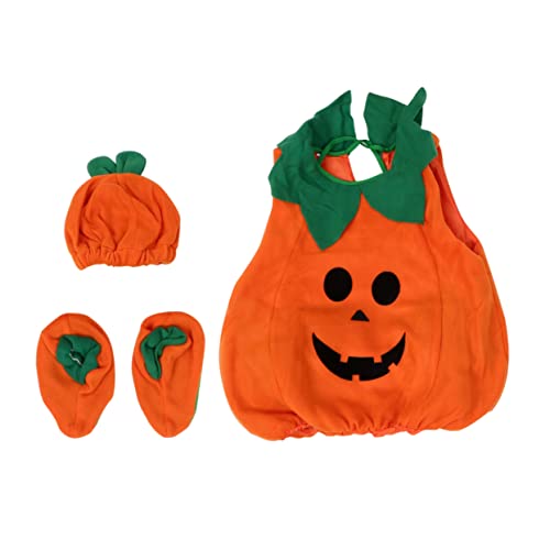 SHOWERORO 1 Conjunto De Roupas De Abóbora Para Meninas Trajes De Halloween Conjunto De Bebê Fantasia