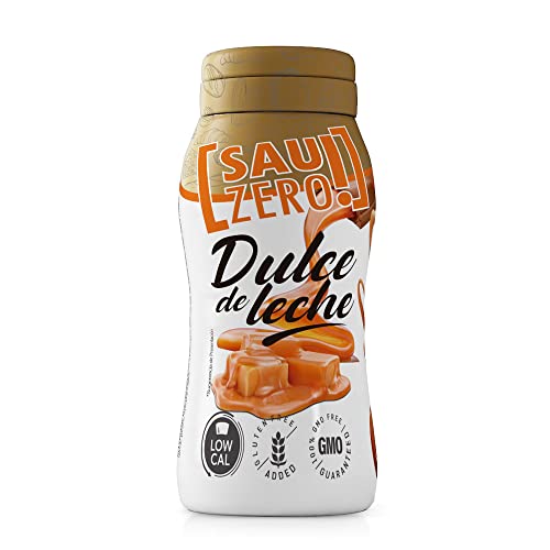 Sauzero Salsa Zero Calories Dulce de Leche 310ml | Sirope Sabor a Dulce de Leche | Bajo En Grasas | Sin Azúcares Añadidos | Bajo Aporte Calórico | Aderezo para postres