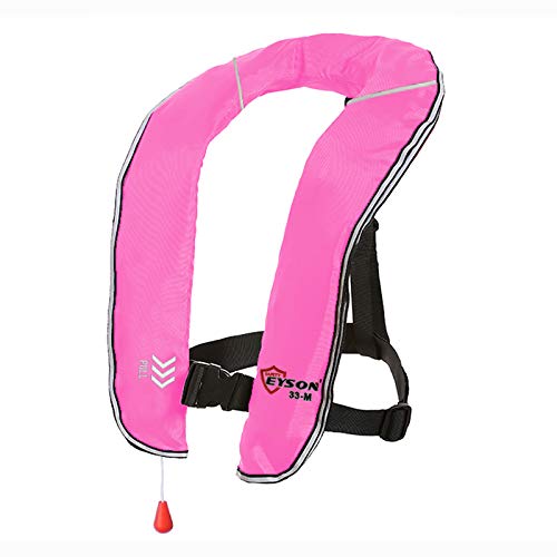 Eyson Inflatable Life Jacket Inflatable Life Vest For Adult Classic Manual (Pink) #TOP1