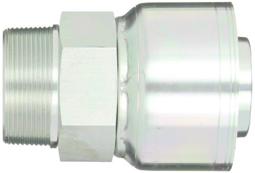 Image of Aeroquip 1AA32MP32 Carbon Steel Global TTC (Thru the Cover) Crimp Hose Fitting Male Pipe, Straight, 2 inch Hose ID, 2 inch - 12 Thread
