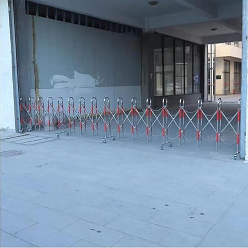 Telescopic Traffic Fence Folding Portable Scissor Gate,Barricade gateExpandable Mobile Barricade Industrial Metal Expandable Barricade Gate, Adjustable Mobile Safety Barr,1.1m x 2.5m/3.6ft x 8.2ft