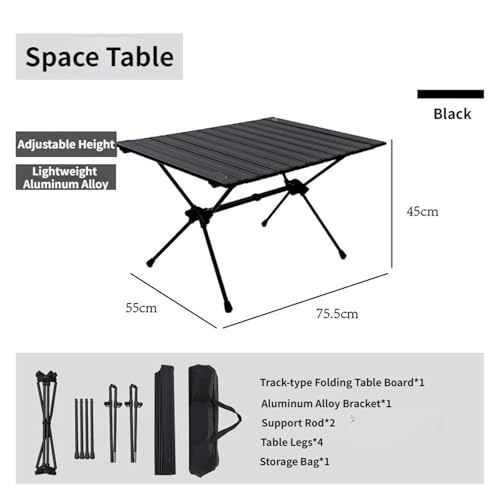 Table de barbecue pliable en aluminium légère et rétractable pour camping - 4