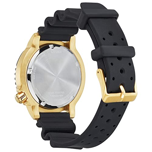 Citizen Promaster Dive Eco-Drive Watch, 3-Hand Date, ISO Certified, Luminous Hands and Markers, Rotating Bezel, Black/Gold Tone3