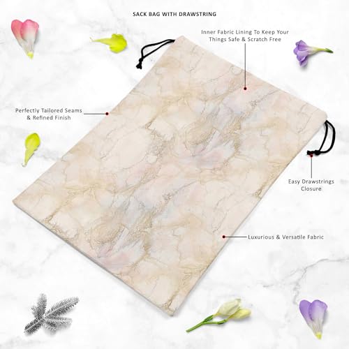 Image of ArtzFolio Pink & Peach | Reusable Sack Bag | Bag for Gym, Storage, Vegetable & Travel