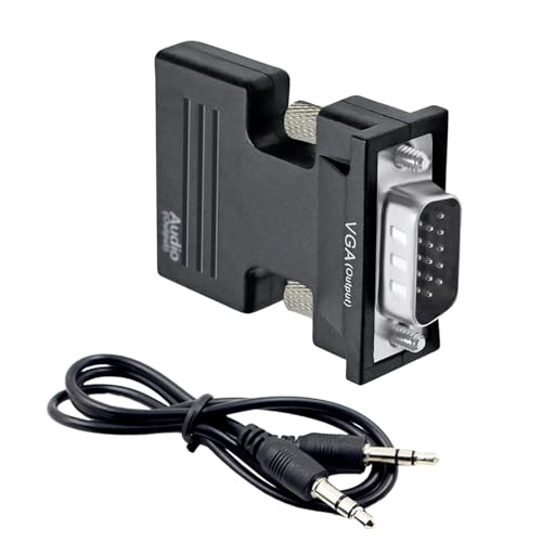 Convertidor VGA: adaptador macho a USB hembra, conector de salida de pantalla, kit adaptador de interfaz de vídeo | Solución de transmisión de imágenes, herramienta de conectividad multidispositivo