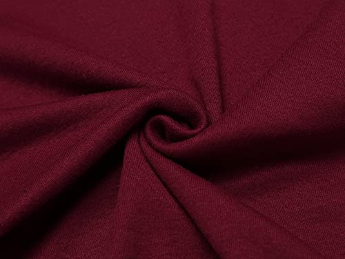 Image of Men's Premium Heavyweight Long Sleeve Mock Neck T-Shirt Pullover Red XL