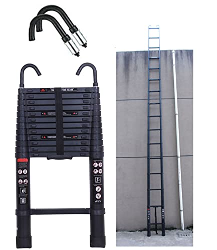 6.2M Ladder Step Ladder Loft Ladder Max Load 150KG Heavy Duty Telescopic Ladder with Roof Hook Black Portable Folding Design Extension Ladder for Indoor Outdoor Light Weight Ladder (20.3FT) 1 6.2M Ladder Step Ladder Loft Ladder Max Load 150KG Heavy Duty Telescopic Ladder with Roof Hook Black Portable Folding Design Extension Ladder for Indoor Outdoor Light Weight Ladder (20.3FT)