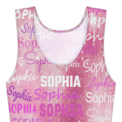 Custom Girls Gymnastics Leotards, Personalized Name Unitard Dance Biketard Outfit3