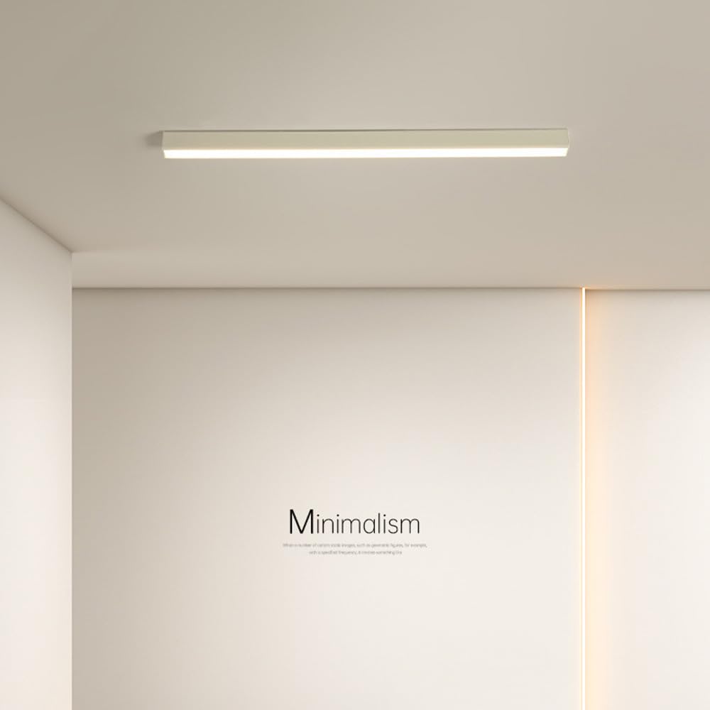Decorazione Domestica Moderna Plafoniera lineare a LED Moderna plafoniera da Incasso per corridoio Barra Lunga in Metallo Apparecchio di Illuminazione Plafoniera da Ufficio Bianca per la casa