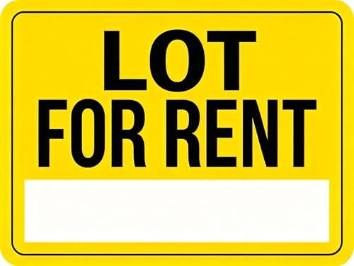 Lot For Rent Sign 12x16 Inch Aluminum Metal Rental Notice Sign for Land Property Rental Advertising