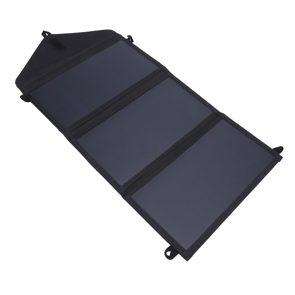 Przenośna składana torba solarna do ładowarki 30 W z podwójnym wyjściem USB, wodoodporność IP65, 25% wydajny panel słoneczny do użytku na zewnątrz, kompatybilny z telefonami i laptopami