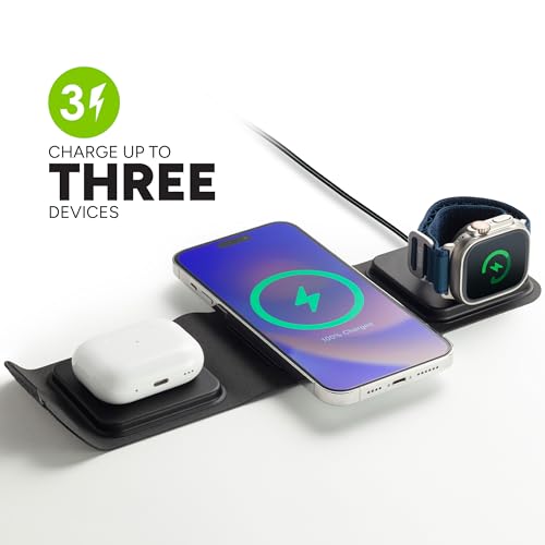 Mophie 3-in-1 MagSafe Travel Charger — Foldable 30W iPhone/Watch/AirPods Hub — view 2