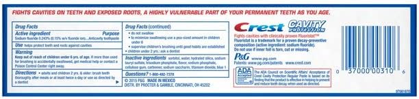 Crest Toothpaste 8.2 Ounce Cavity Protect 5-Pack