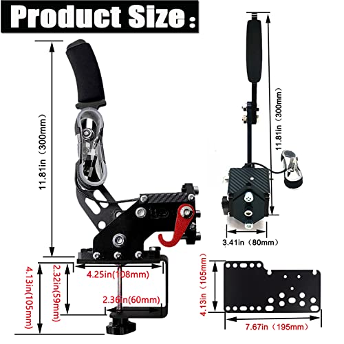 Obokidly Upgrade 2-In-1 Usb Handbrake Support G920 Compatible With Xbox One & Pc For Simracing Game Sim Rig With Clamp And Black Stainless Steel Fixed Plate,Not For G923 (Black) #TOP3