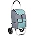 mfavour Carrito de Compras, Carro de Compra Multifuncional, Carrito Compra Plegable Push/Pull,...