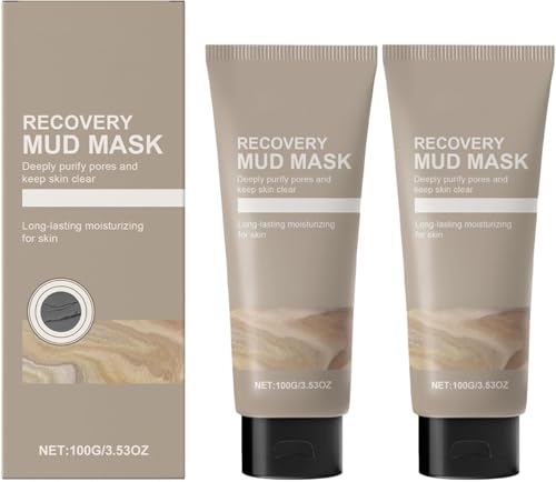 2 Piezas Mascarilla de Barro Para La Recuperación: Limpieza Profunda E Hidratación con Barro de Boryeong, Mascarilla Facial de Arcilla de Barro Coreana Para Todo Tipo de Piel