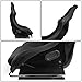 DNA MOTORING 2PCS Fixed Back Racing Bucket Seats w/Side Mount Brackets & Sliders for 4 or 5 point Harness, Black(22.75
