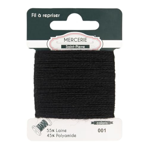 Fil à repriser Laine 15m Noir