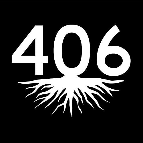 JMM Industries 406 Roots Montana Area Code MT Vinyl Decal Sticker White CarWindow Bumper 2-Pack Premium Quality UV Resistant Laminate ACS0154