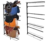 badashun Heavy Duty 7-Bar Wall Mount Saddle Rack | Saddle Pad Holder & Blanket Storage