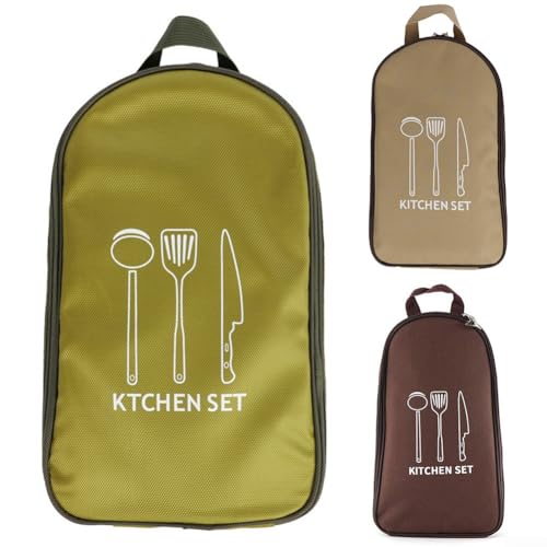 Travel Camping Utensil Organizer Bag, Camping Cooking Utensils Bag, Organizer For Outdoor Adventures, Secure Storage For Cutlery - Image 3