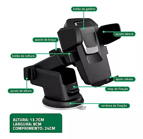 Suporte Universal de Celular Tablet SmartPhone GPS para Carro Veicular