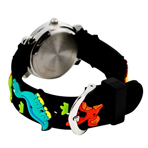 Image of Jewtme Cute Toddler Children Kids Watches Ages 3-8 Analog Time Teacher 3D Silicone Band Cartoon Watch for Little Girls Boys
